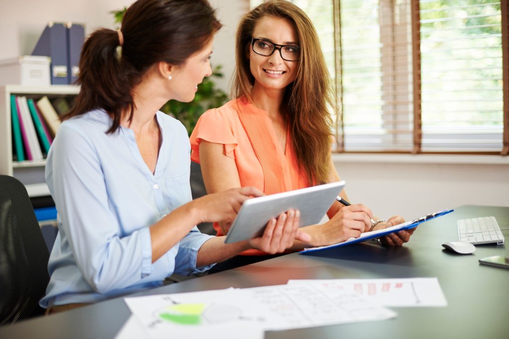 Busy women working in the office